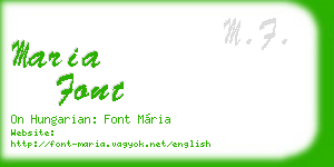 maria font business card