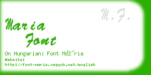 maria font business card